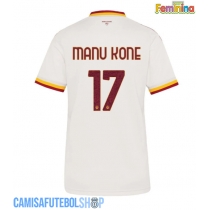 Camisa de time de futebol AS Roma Manu Kone #17 Replicas 2º Equipamento Feminina 2026-27 Manga Curta